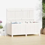 Cutie de depozitare grădină, alb, 147x68x64 cm, lemn masiv pin GartenMobel Dekor