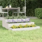 Jardinieră, alb, 78x78x27 cm, lemn masiv de pin GartenMobel Dekor