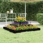 Jardinieră, negru, 80x80x27 cm, lemn masiv de pin GartenMobel Dekor