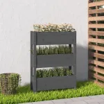 Jardinieră, gri, 77 x 25 x 104,5 cm, lemn masiv de pin GartenMobel Dekor
