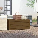 Ladă depozitare grădină, maro, 101x50,5x46,5cm, lemn masiv pin GartenMobel Dekor