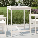 Măsuță de grădină, alb, 82,5x82,5x110 cm, lemn masiv de pin GartenMobel Dekor