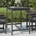 Măsuță de grădină, gri, 121x82,5x110 cm, lemn masiv de pin GartenMobel Dekor