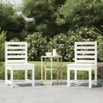 Scaune de grădină, 2 buc., alb, 50x48x91,5 cm, lemn masiv pin GartenMobel Dekor