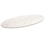 Blat de masă, alb, 110x55x2,5 cm, lemn masiv de pin, oval GartenMobel Dekor
