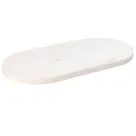 Blat de masă, alb, 60x30x2,5 cm, lemn masiv de pin, oval GartenMobel Dekor