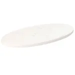Blat de masă, alb, 70x35x2,5 cm, lemn masiv de pin, oval GartenMobel Dekor