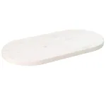 Blat de masă, alb, 70x35x2,5 cm, lemn masiv de pin, oval GartenMobel Dekor
