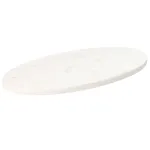 Blat de masă, alb, 80x40x2,5 cm, lemn masiv de pin, oval GartenMobel Dekor