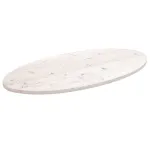 Blat de masă, alb, 90x45x2,5 cm, lemn masiv de pin, oval GartenMobel Dekor