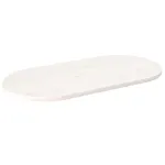 Blat de masă, alb, 90x45x2,5 cm, lemn masiv de pin, oval GartenMobel Dekor
