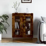 Dulap, stejar fumuriu, 69,5x34x90 cm, lemn compozit GartenMobel Dekor