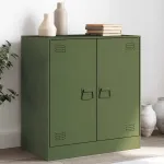 Bufeta verde măslină 67x39x73 cm oțel GartenMobel Dekor