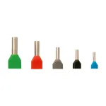 Terminale izolate duble 2x1 mm galbene, 500 buc/set Plastim PKY-22010
