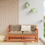 2 Bucată Sofa de colț pentru grădină Lemn masiv de pin GartenMobel Dekor