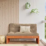 Canapea de Grădină Din Mijloc Lemn masiv de pin Maro Ceară GartenMobel Dekor