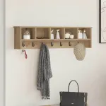 Răcător de paltoane montat pe perete cu raft Stejar Artizanal GartenMobel Dekor