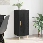 Bufet Pe perete Stejar Negru 34,5 x 34 x 90 cm Lemn compozit GartenMobel Dekor