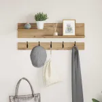 Răcător de paltoane montat pe perete cu raft Stejar Artizanal GartenMobel Dekor