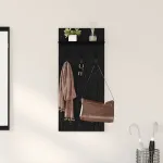 Răcător de paltoane montat pe perete cu raft Stejar Negru GartenMobel Dekor