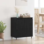Bufet Stejar Negru 60 x 35 x 70 cm Lemn compozit GartenMobel Dekor