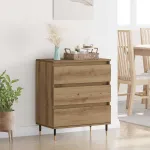 Bufet cu sertar Stejar Artizanal 60 x 35 x 70 cm Lemn compozit GartenMobel Dekor