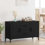 Bufet cu sertar Stejar Negru 100 x 36 x 60 cm Lemn compozit GartenMobel Dekor