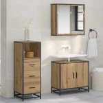 Set de mobilier pentru baie Stejar Artizanal 35 x 37,5 x 100 cm GartenMobel Dekor
