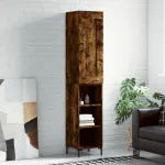 Dulap înalt, stejar fumuriu, 34,5x34x180 cm, lemn prelucrat GartenMobel Dekor