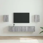 Dulap TV de perete Pe perete 2 pcs Gri Sonoma 30 x 31 x 40 cm GartenMobel Dekor