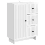 Bufet Alb foarte lucios 66 x 34,5 x 90 cm Lemn prelucrat GartenMobel Dekor