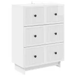 Dulap cu sertare Alb foarte lucios 66 x 34,5 x 90 cm GartenMobel Dekor