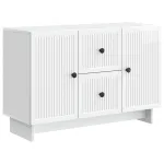 Bufet Alb foarte lucios 89 x 34,5 x 60 cm Lemn prelucrat GartenMobel Dekor