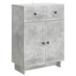 Bufet cu sertar Gri Beton 66 x 34,5 x 90 cm Lemn prelucrat GartenMobel Dekor