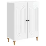 Bufet Alb foarte lucios 66 x 34,5 x 90 cm Lemn prelucrat GartenMobel Dekor