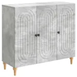 Bufet Gri Beton 89 x 34,5 x 80 cm Lemn prelucrat GartenMobel Dekor