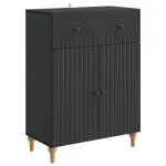 Bufet cu sertar Negru 66 x 34,5 x 90 cm Lemn prelucrat GartenMobel Dekor