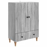 Bufet cu sertar Sonoma gri 66 x 34,5 x 95 cm Lemn prelucrat GartenMobel Dekor