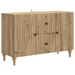 Cabinet TV Stejar Artizanal 89 x 34,5 x 60 cm Lemn prelucrat GartenMobel Dekor