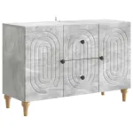 Cabinet TV cu sertar Gri Beton 89 x 34,5 x 60 cm Lemn prelucrat GartenMobel Dekor