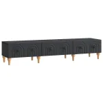 Cabinet TV cu sertar Negru 147 x 34,5 x 30 cm Lemn prelucrat GartenMobel Dekor