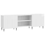 Cabinet TV Alb foarte lucios 150 x 31 x 52 cm Lemn prelucrat GartenMobel Dekor