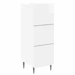 Dulap cu sertare Alb foarte lucios 33 x 34,5 x 92 cm GartenMobel Dekor