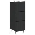 Dulap cu sertare Negru 33 x 34,5 x 92 cm Lemn prelucrat GartenMobel Dekor