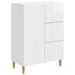 Bufet Alb foarte lucios 66 x 34,5 x 90 cm Lemn prelucrat GartenMobel Dekor