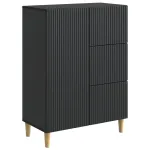 Bufet cu sertar Negru 66 x 34,5 x 90 cm Lemn prelucrat GartenMobel Dekor