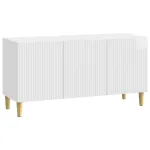 Cabinet TV Alb foarte lucios 99 x 34,5 x 50 cm Lemn prelucrat GartenMobel Dekor