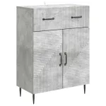 Bufet cu sertar Gri Beton 66 x 34,5 x 89,5 cm Lemn prelucrat GartenMobel Dekor