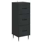 Dulap cu sertare Negru 33 x 34,5 x 89,5 cm Lemn prelucrat GartenMobel Dekor