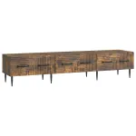 Cabinet TV Stejar fumuriu 147 x 34,5 x 30 cm Lemn prelucrat GartenMobel Dekor